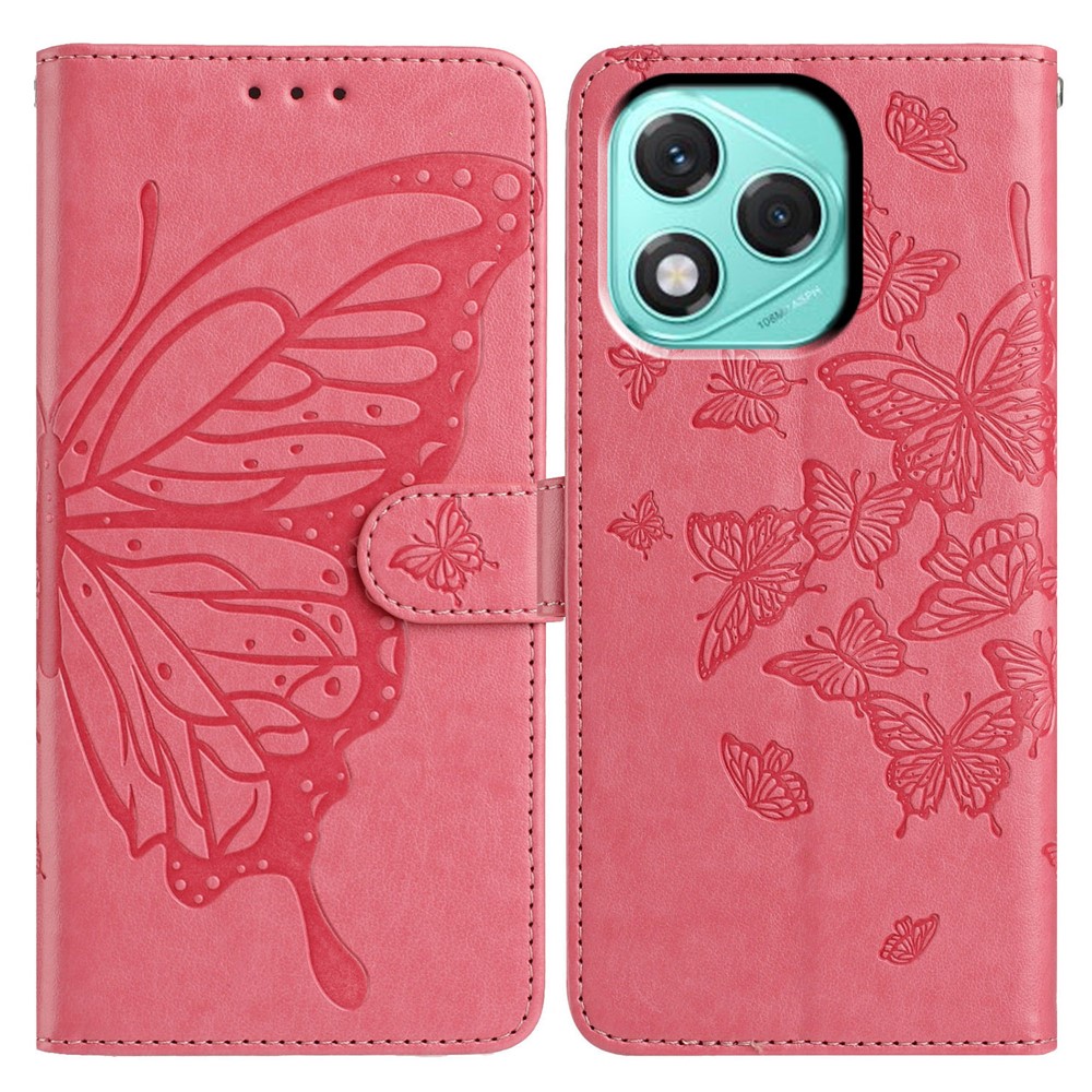  Honor 400 Lite Fodral Fjäril Tryck Rosa