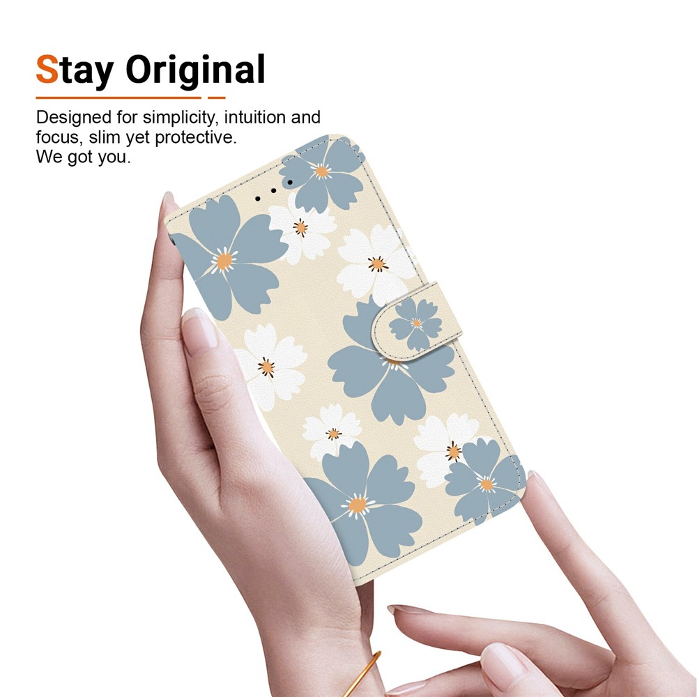  Honor 400 Smart Fodral Läder Blue Daisy