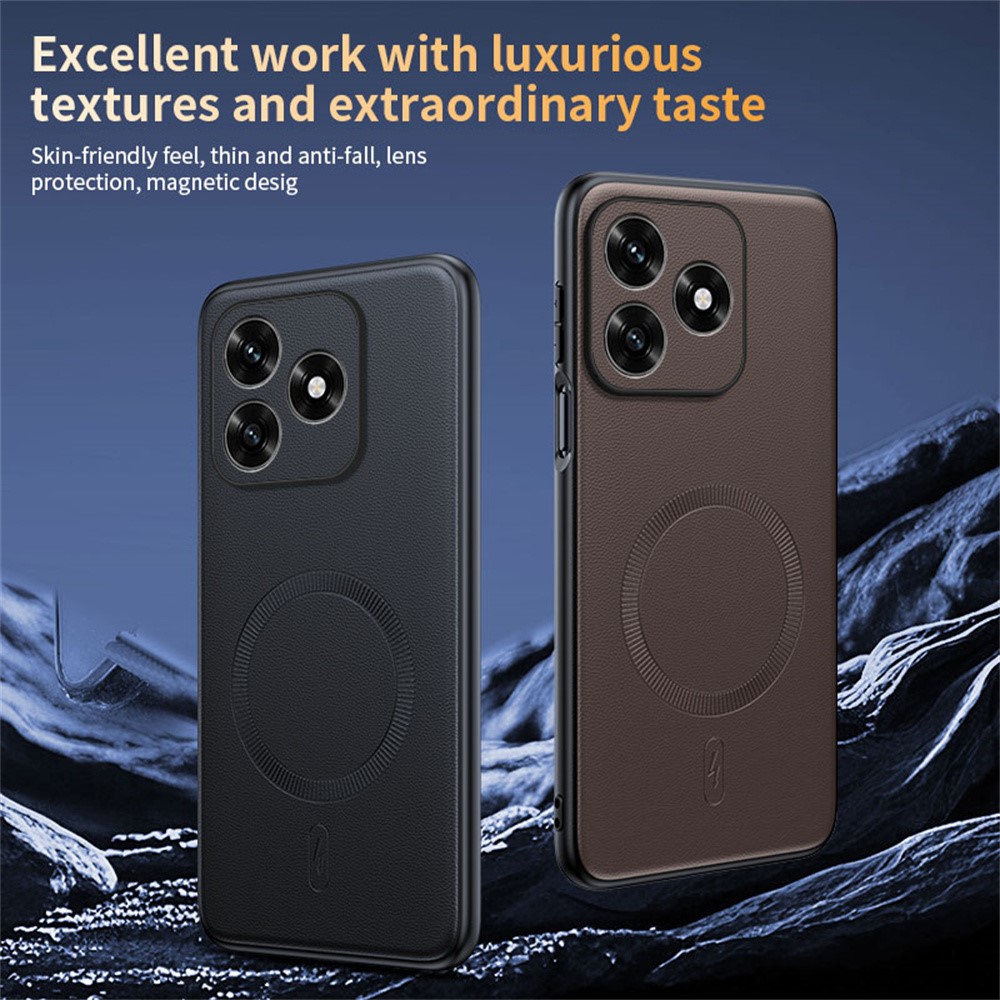  Honor X5c Plus Skal MagSafe Läder Svart