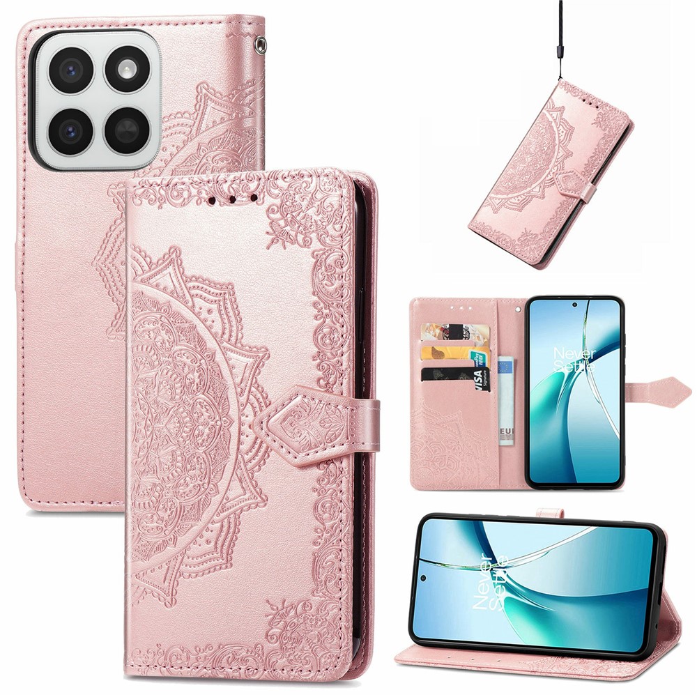  Honor 400 Smart Fodral Mandala Läder Roséguld