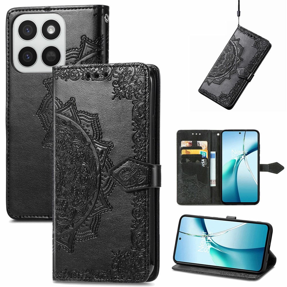  Honor 400 Smart Fodral Mandala Läder Svart