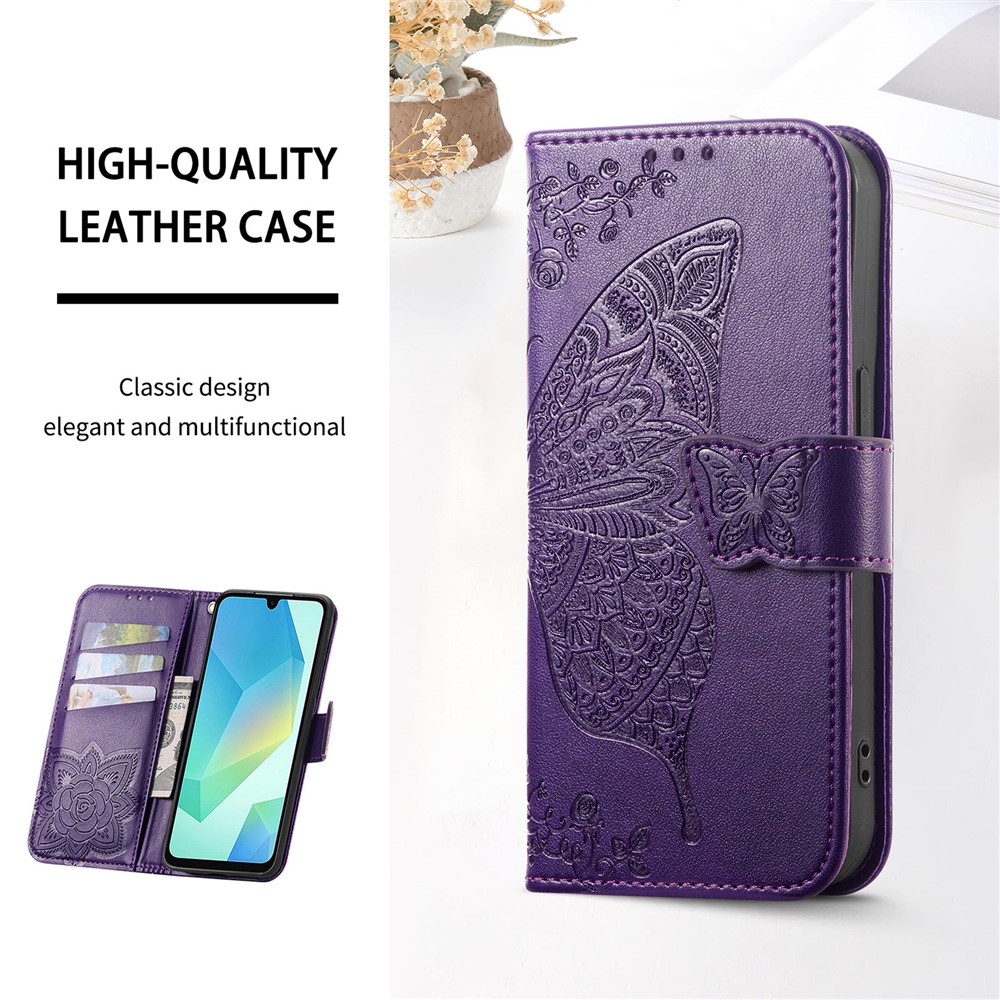  Honor 400 Smart Fodral Med Fjäril Tryck Mörk Lila