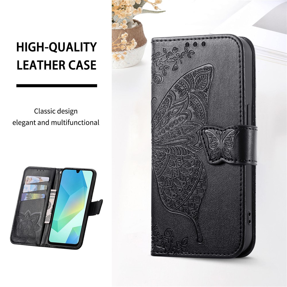  Honor 400 Smart Fodral Med Fjäril Tryck Svart