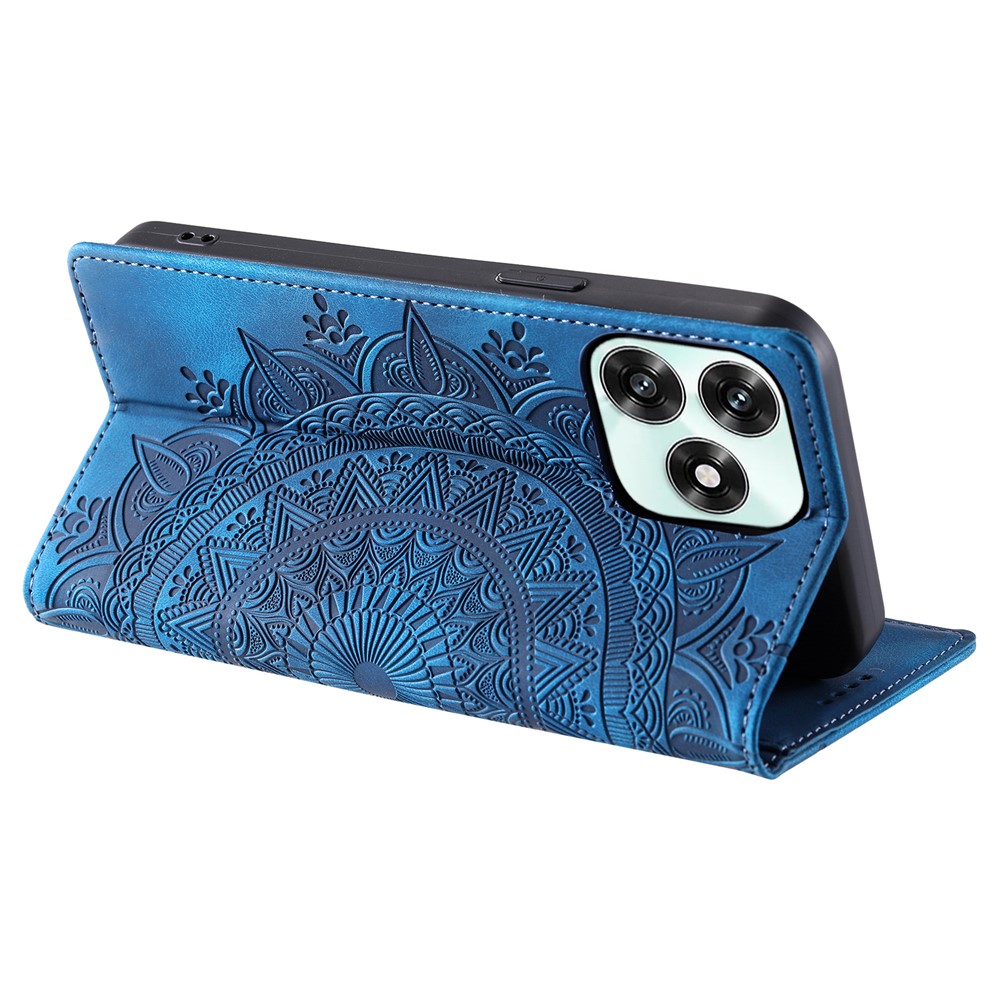  Honor X5c Plus Fodral Flip Mandala Läder Blå