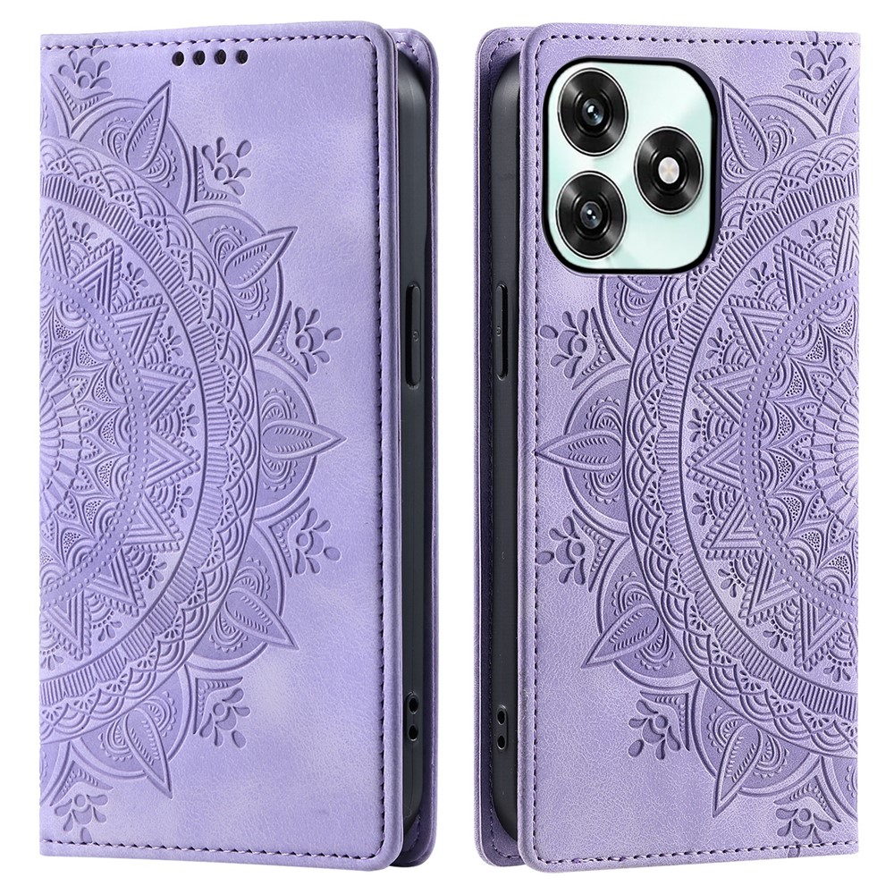 Honor X5c Plus Fodral Flip Mandala Läder Lila