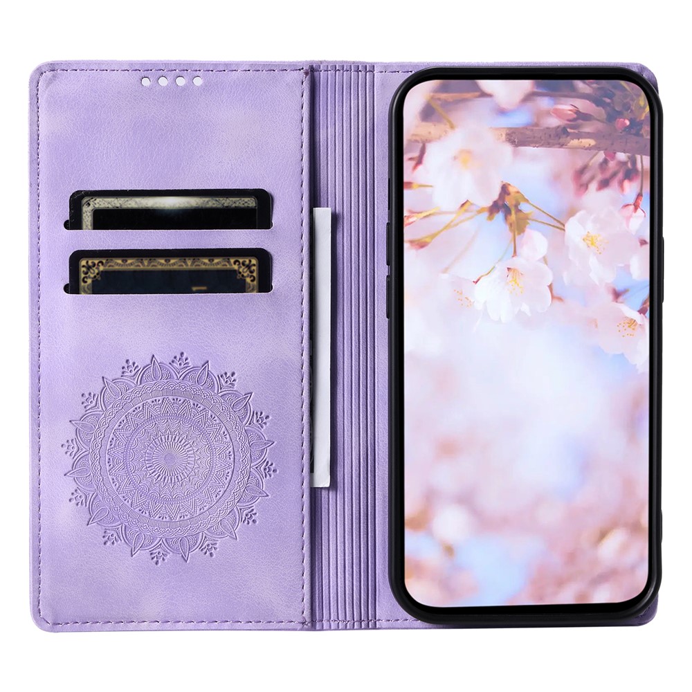  Honor X5c Plus Fodral Flip Mandala Läder Lila