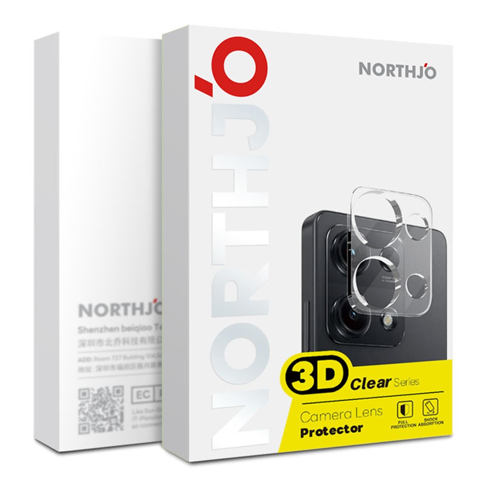 NORTHJO NORTHJO Honor 400 Lite 2-PACK Linsskydd Härdat Glas Transparent