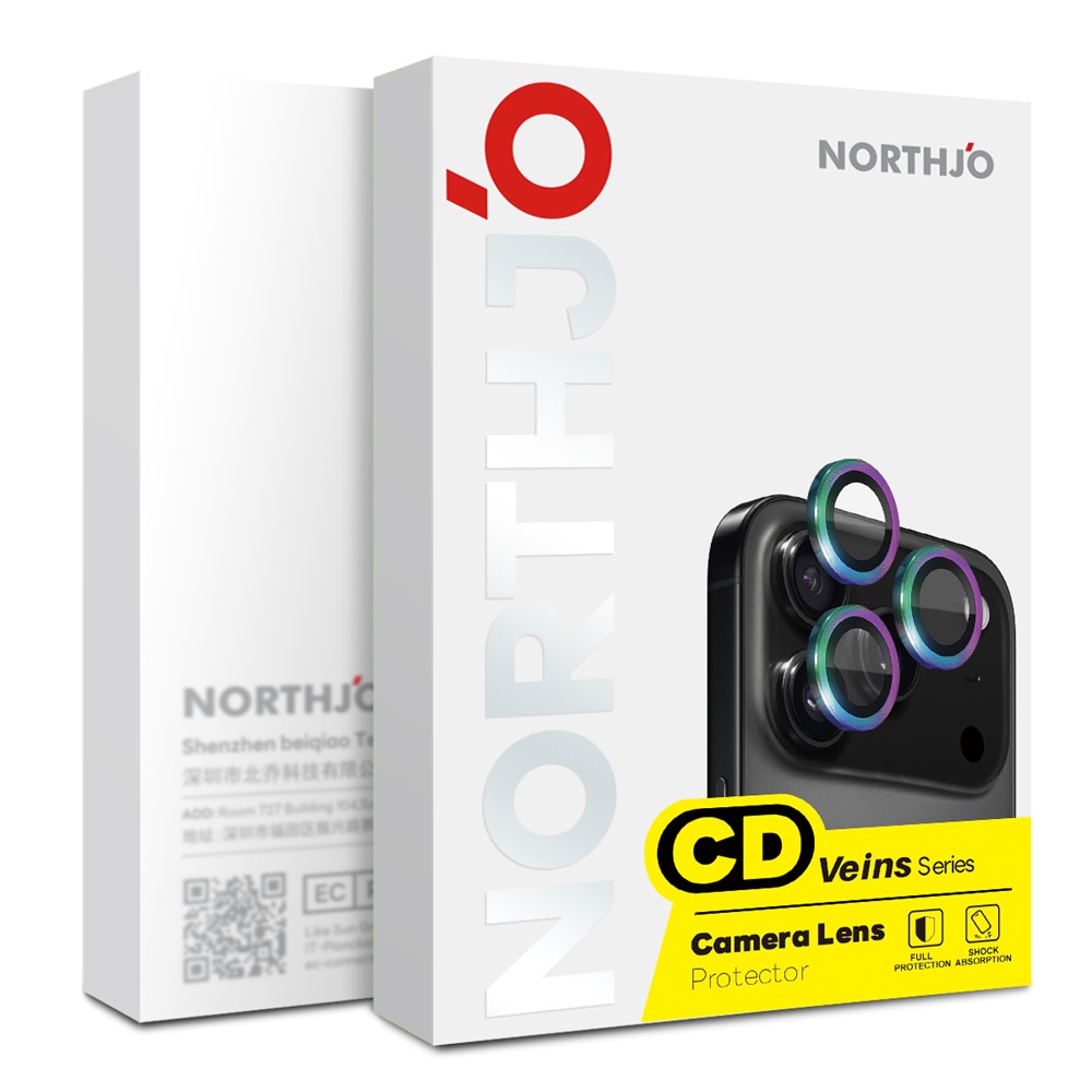 NORTHJO NORTHJO Honor 400 Lite Linsskydd Härdat Glas Colorful