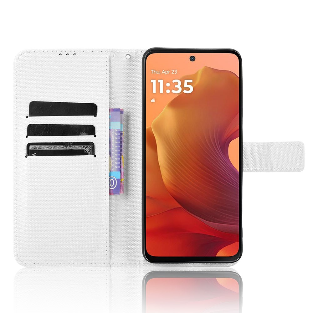  Motorola Moto G15 / G15 Power Fodral Läder Vit