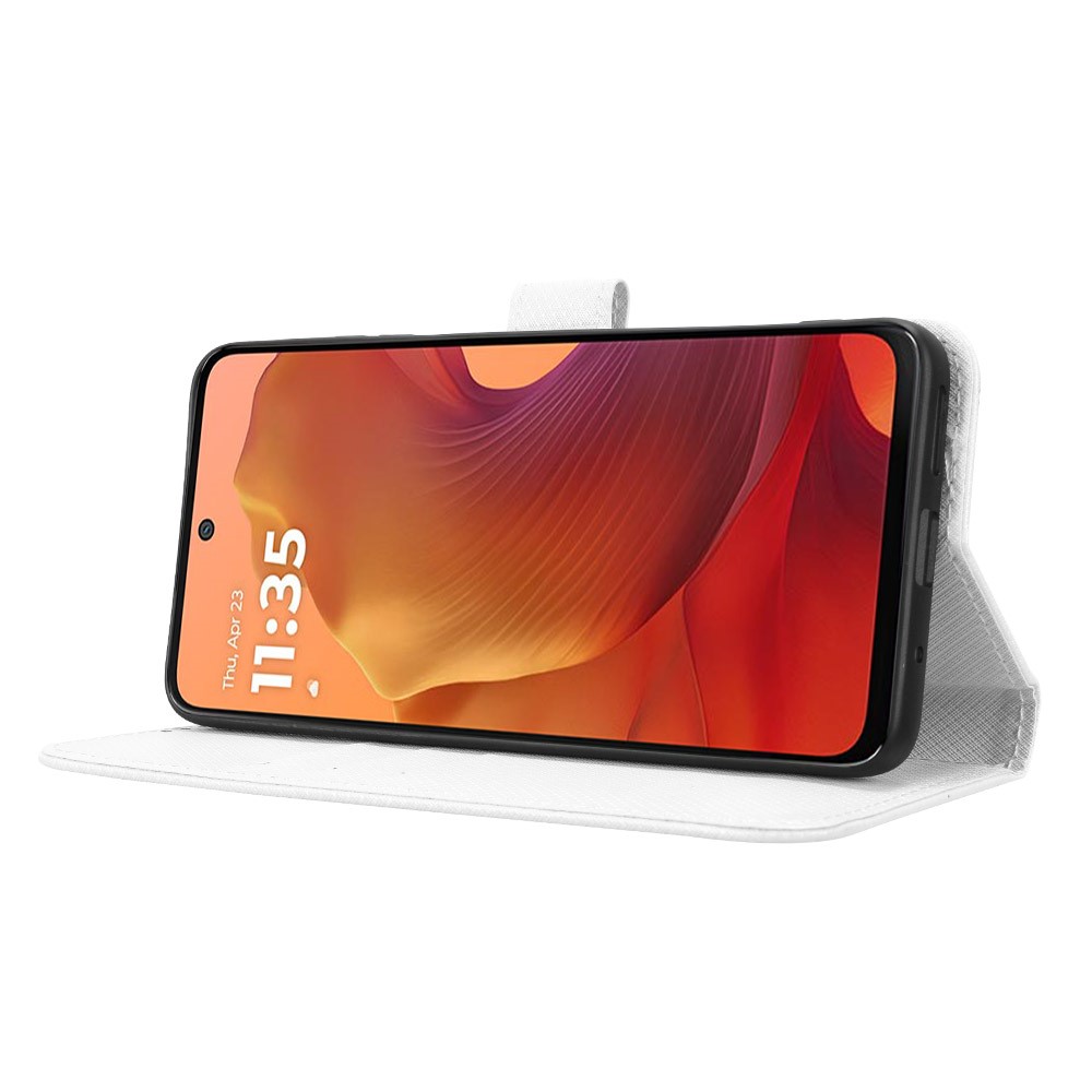  Motorola Moto G15 / G15 Power Fodral Läder Vit