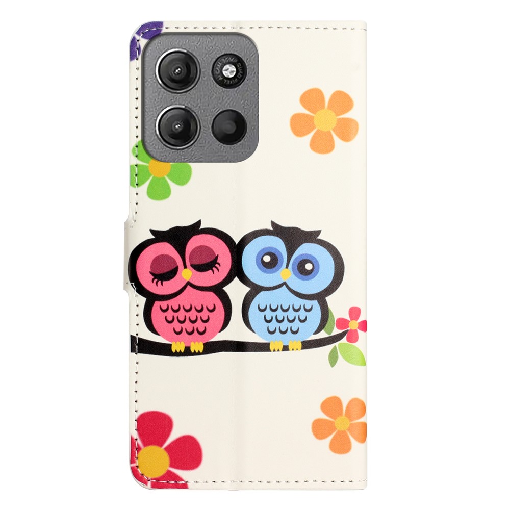  Motorola Moto G15 / G15 Power Fodral Med Tryck Ugglor
