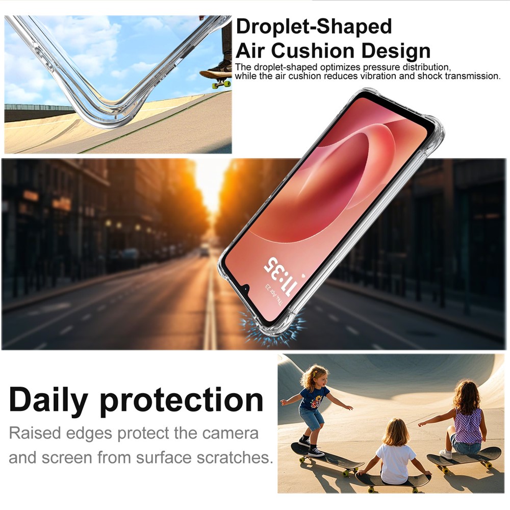 IMAK IMAK Moto G06/G06 Power Skal TPU AirBag Shockproof Transparent