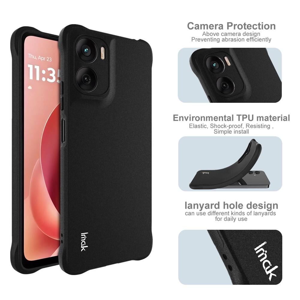 IMAK IMAK Moto G06/G06 Power Skal TPU AirBag Shockproof Svart