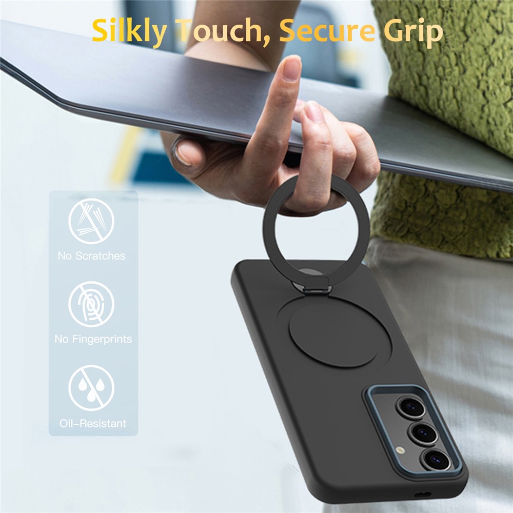  Samsung Galaxy S25 / S24 Skal MagSafe Kickstand Hybrid Svart