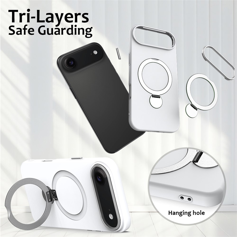  iPhone Air Skal MagSafe Kickstand Hybrid Vit
