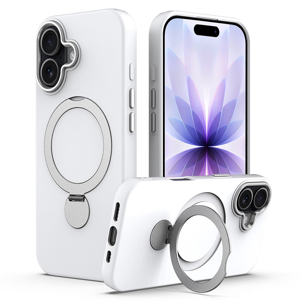  iPhone 17 Skal MagSafe Kickstand Hybrid Vit