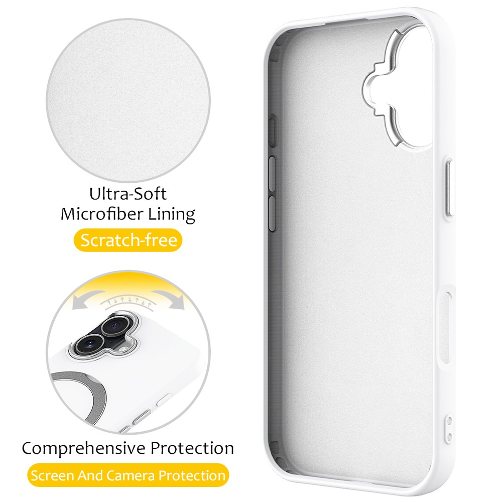  iPhone 17 Skal MagSafe Kickstand Hybrid Vit
