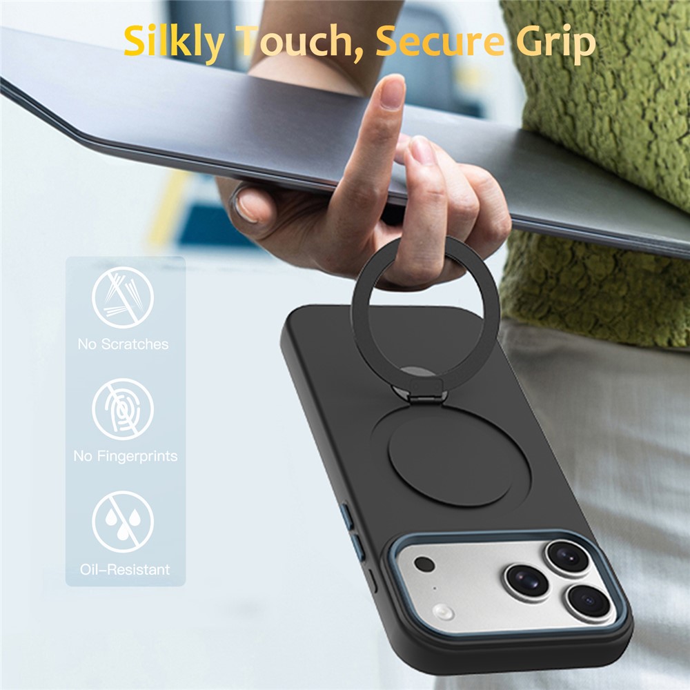  iPhone 17 Pro Max Skal MagSafe Kickstand Hybrid Svart