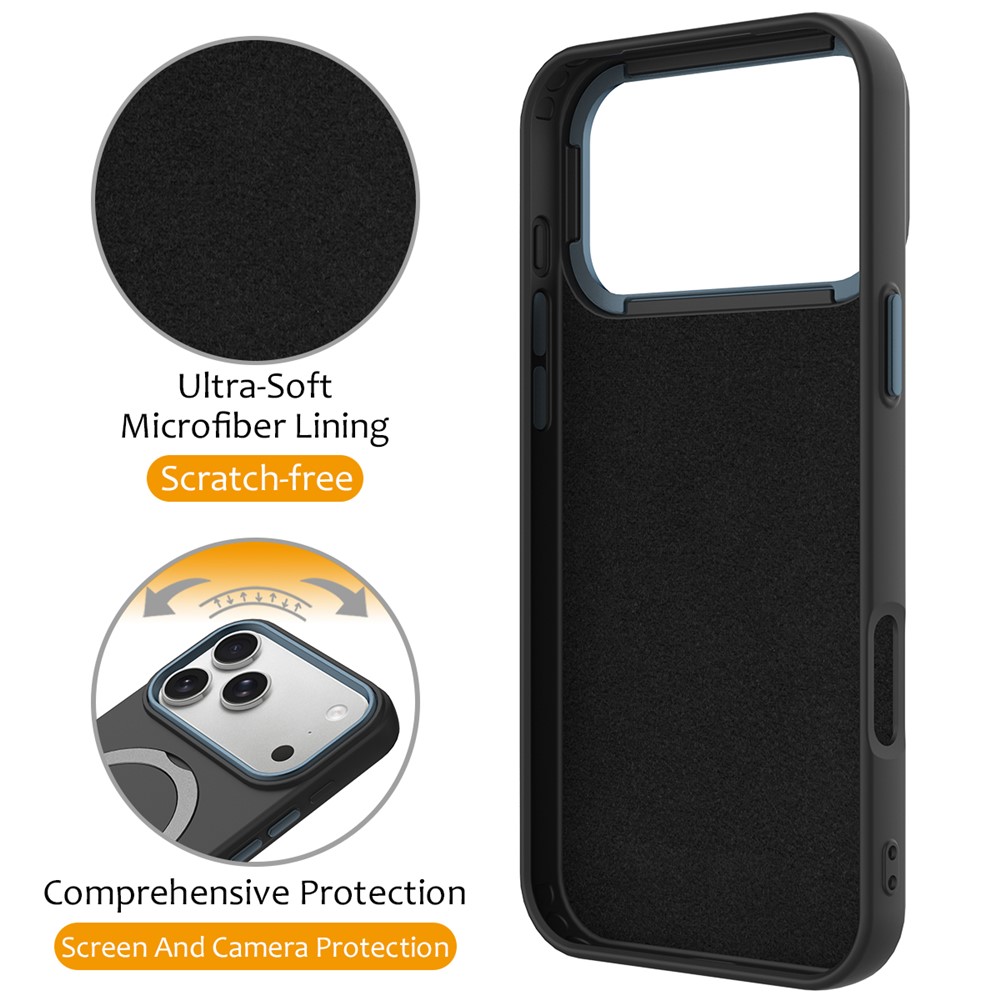  iPhone 17 Pro Max Skal MagSafe Kickstand Hybrid Svart