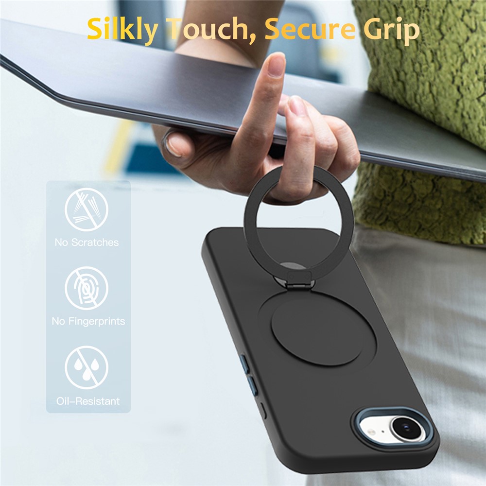  iPhone 17e / 16e Skal MagSafe Kickstand Hybrid Svart