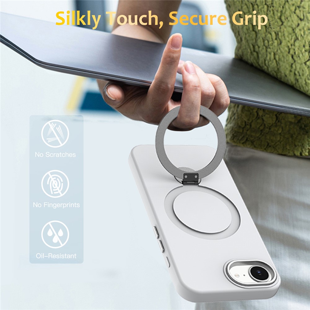  iPhone 17e / 16e Skal MagSafe Kickstand Hybrid Vit