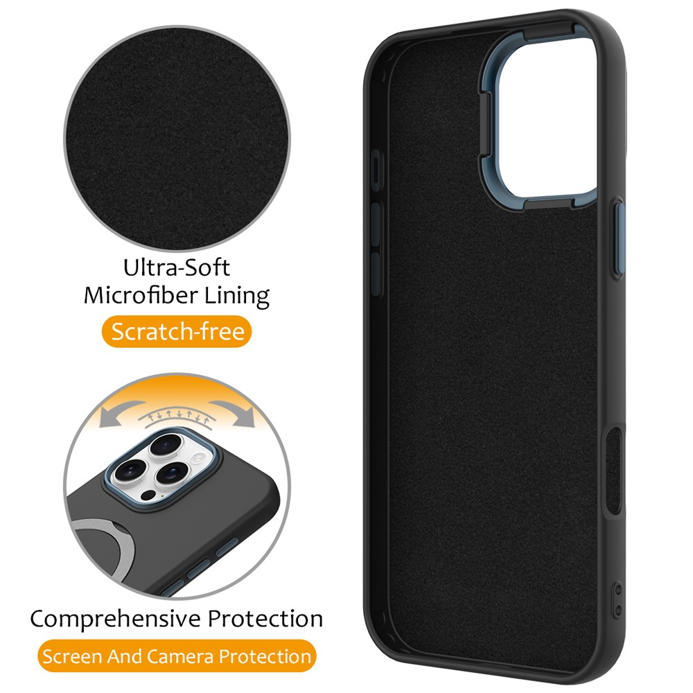  iPhone 16 Pro Skal MagSafe Kickstand Hybrid Svart