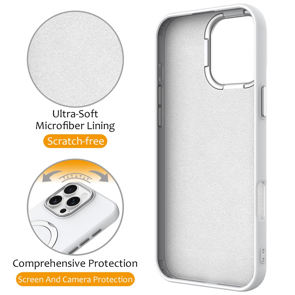  iPhone 16 Pro Skal MagSafe Kickstand Hybrid Vit