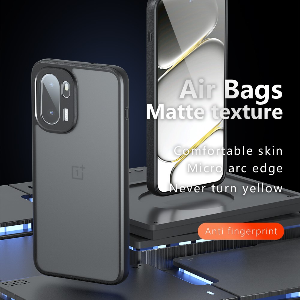  OnePlus 15R Skal Hybrid Matt Transparent / Svart