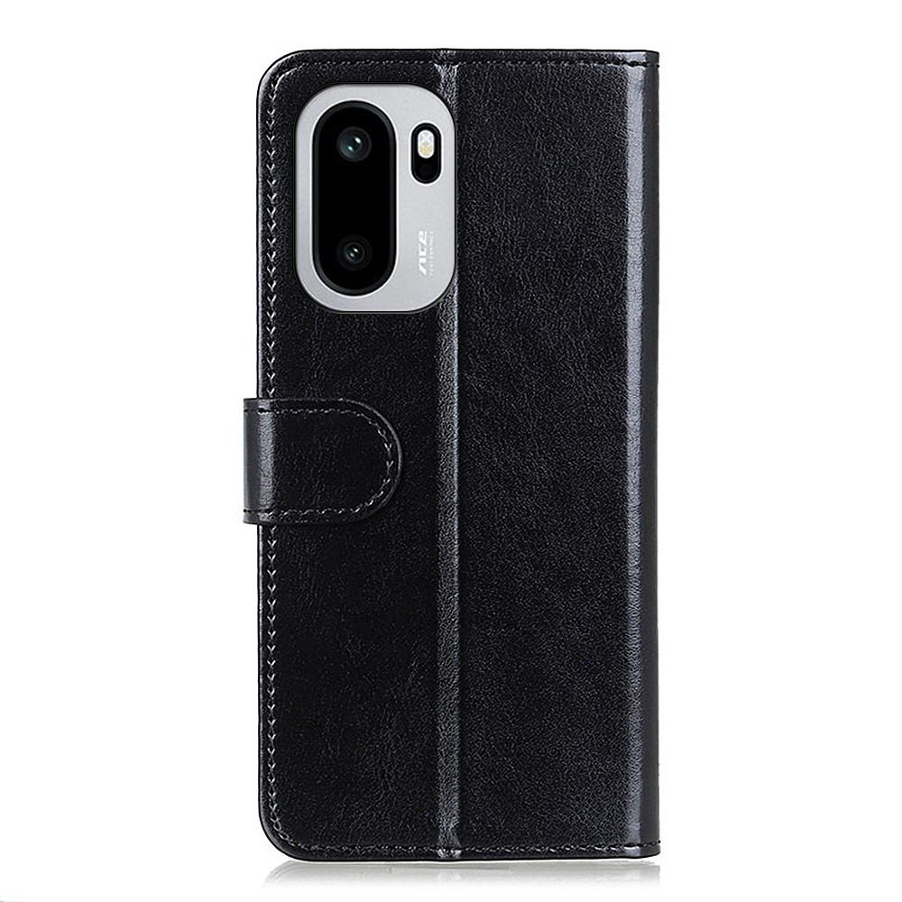  OnePlus 15R Fodral Crazy Horse Läder Svart