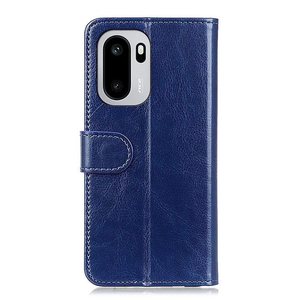  OnePlus 15R Fodral Crazy Horse Läder Blå