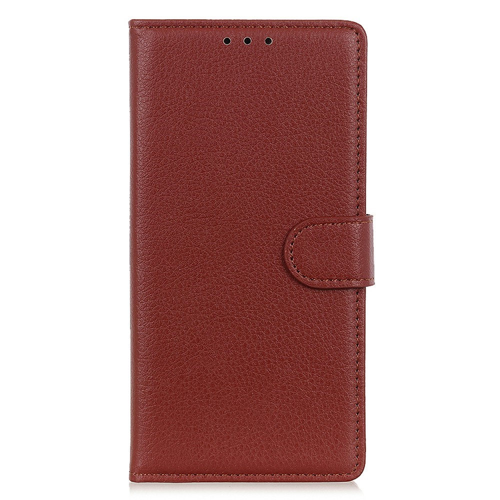  OnePlus 15R Fodral Litchi Läder Brun