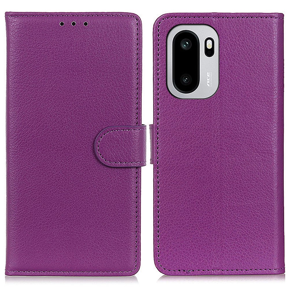  OnePlus 15R Fodral Litchi Läder Lila