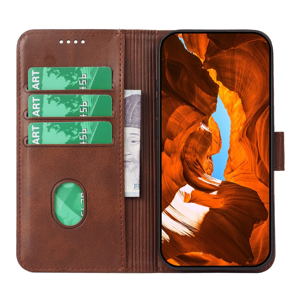 OnePlus 15R Plånboksfodral Läder Brun