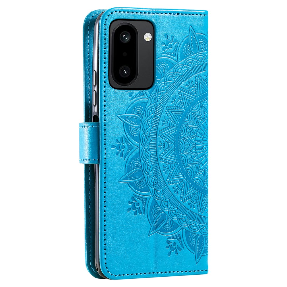  OnePlus 15R Fodral Mandala Läder Blå