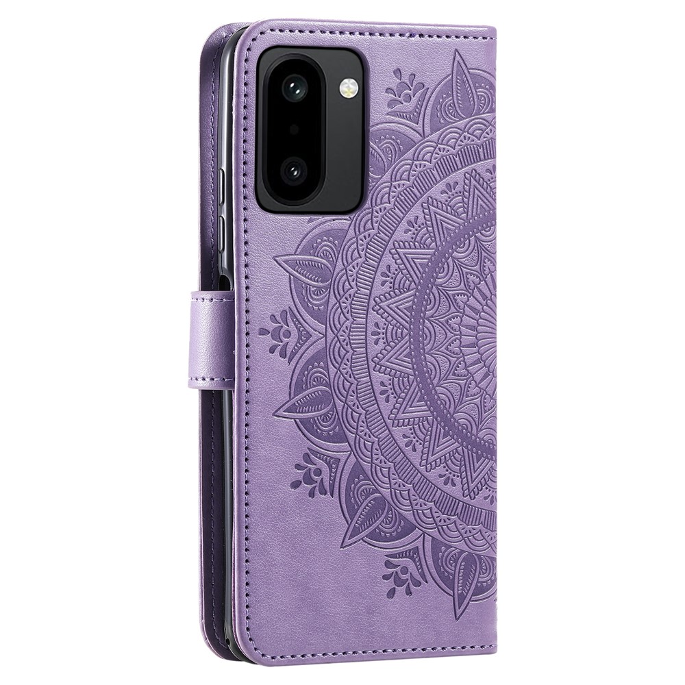  OnePlus 15R Fodral Mandala Läder Lila