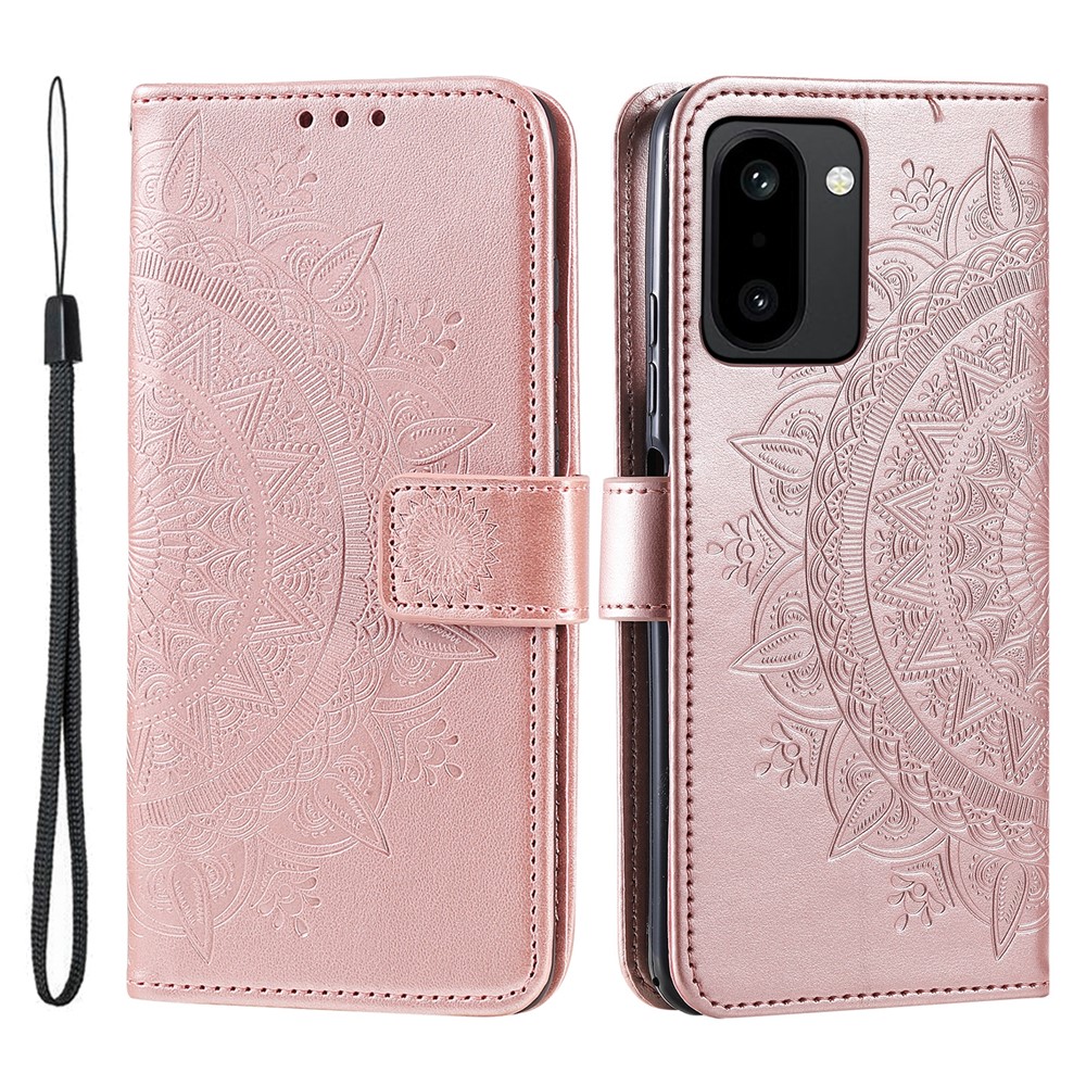  OnePlus 15R Fodral Mandala Läder Roséguld