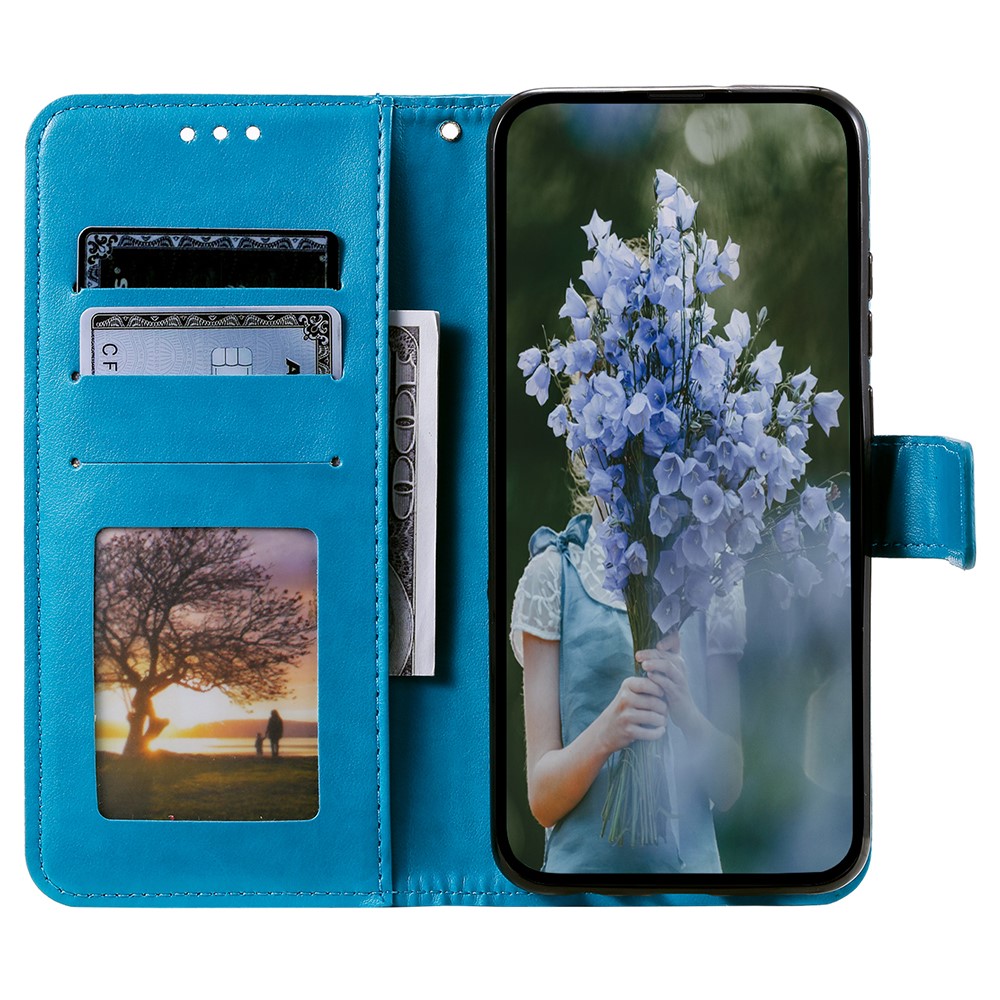  Sony Xperia 1 VII Fodral Mandala Läder Blå