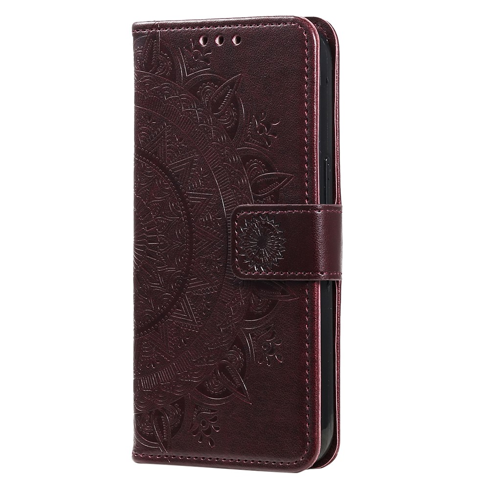  Sony Xperia 1 VII Fodral Mandala Läder Brun