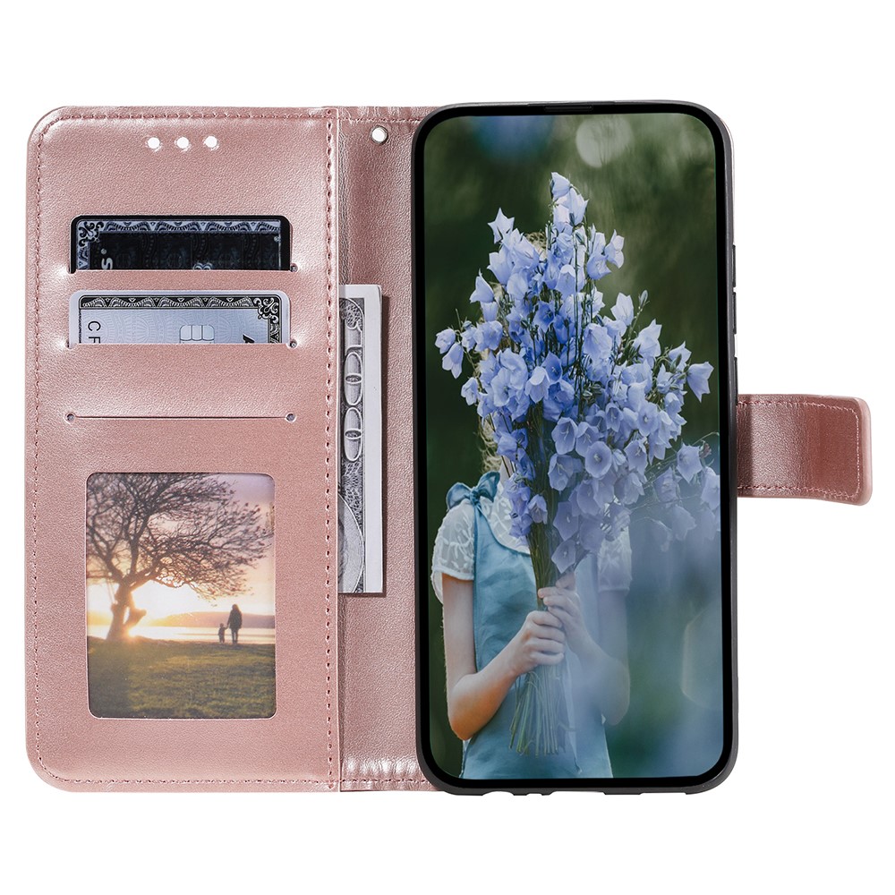  Sony Xperia 1 VII Fodral Mandala Läder Roséguld