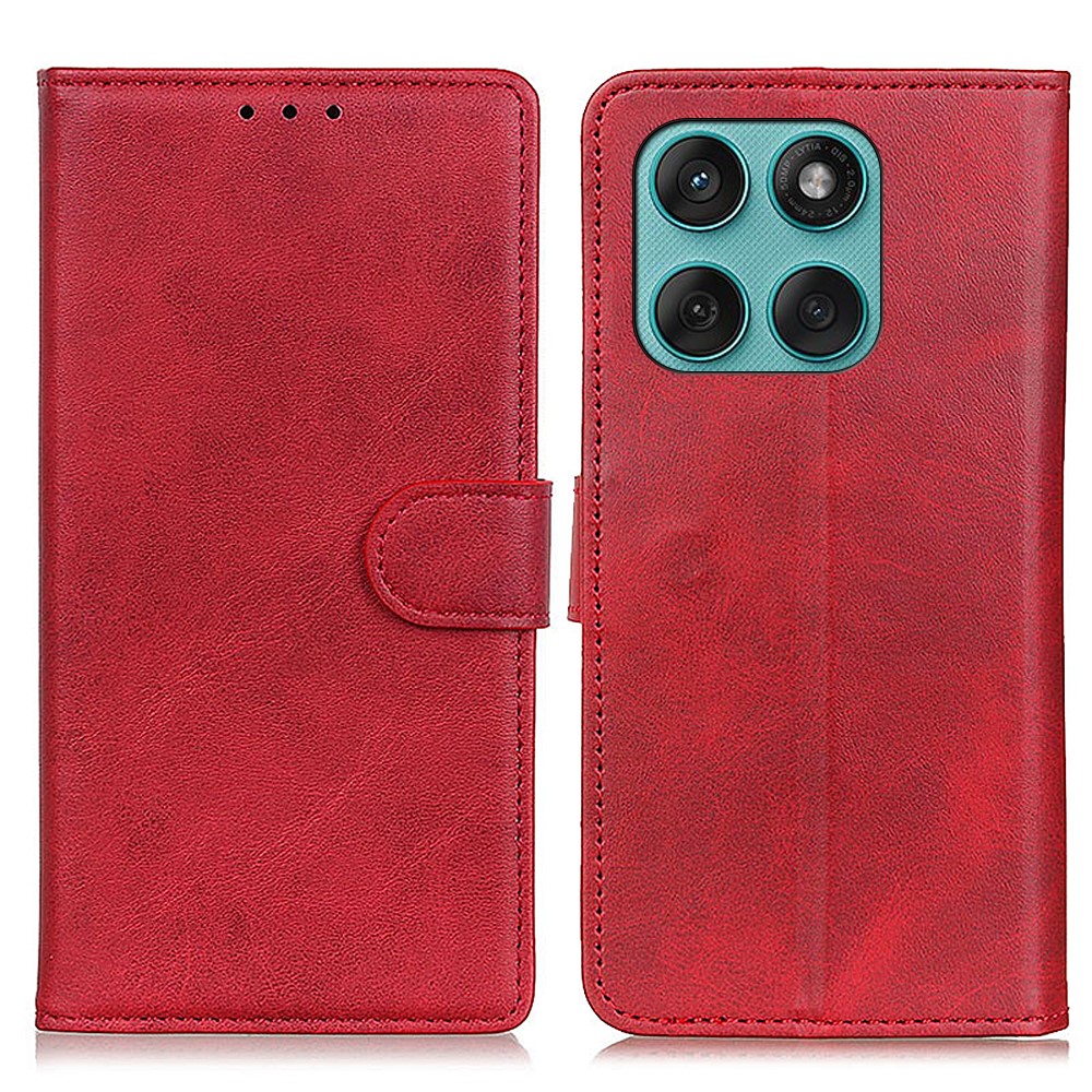  Motorola Edge 60 / 60 Fusion Fodral Läder Röd