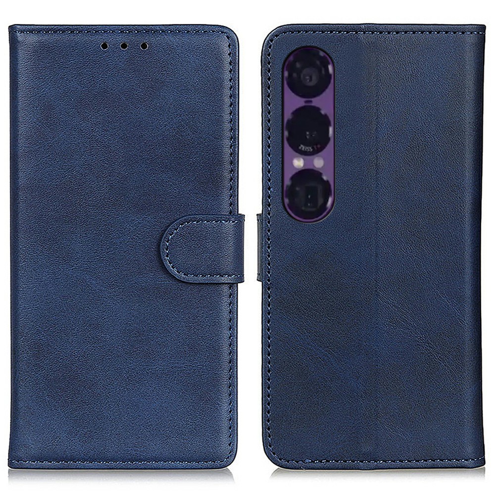  Sony Xperia 1 VII Fodral Läder Blå