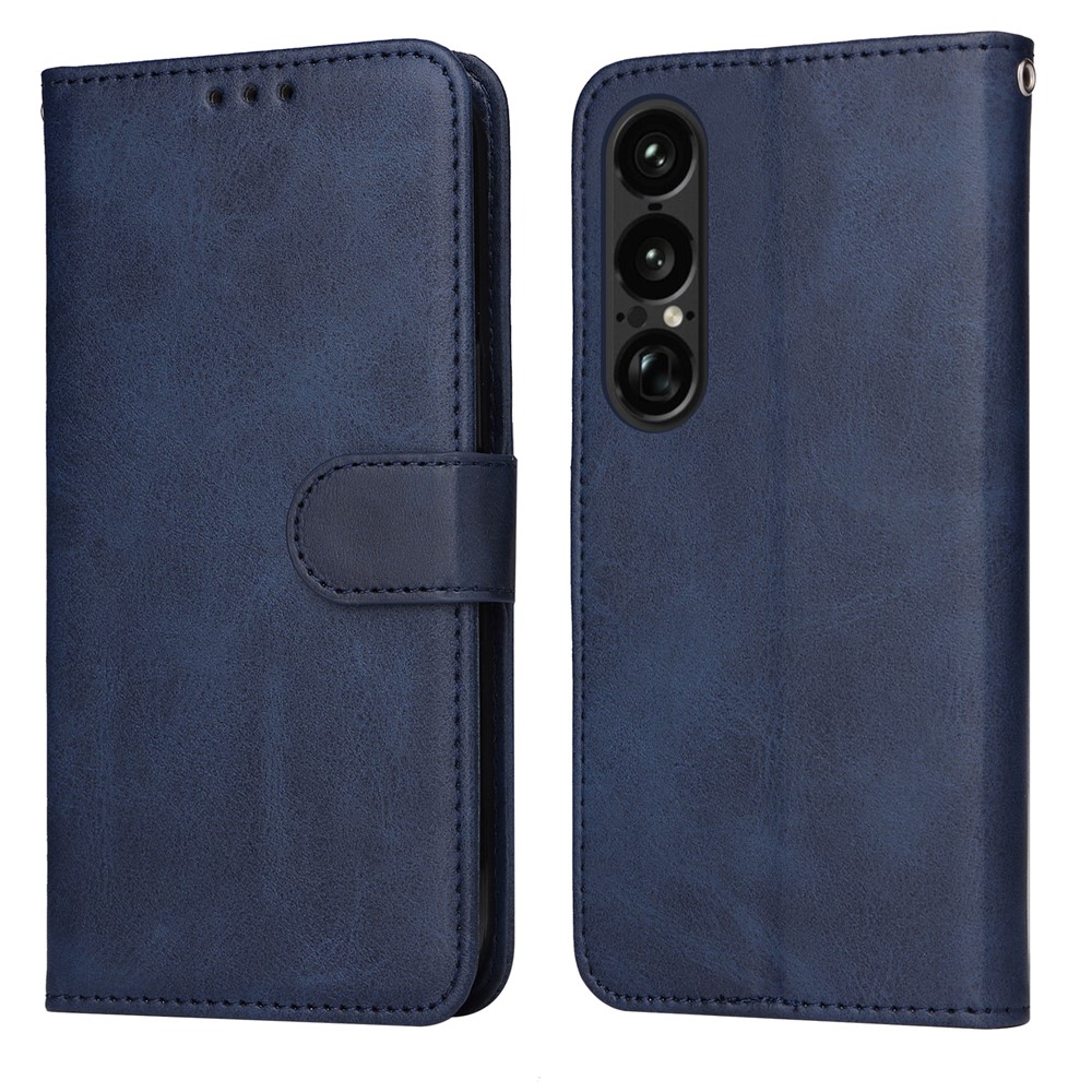  Sony Xperia 1 VII Fodral Läder Blå
