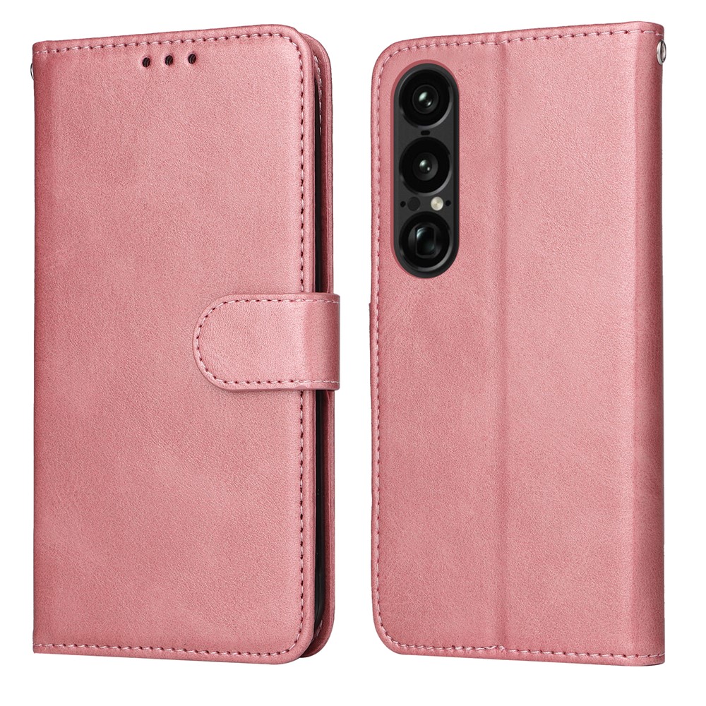  Sony Xperia 1 VII Fodral Läder Roséguld