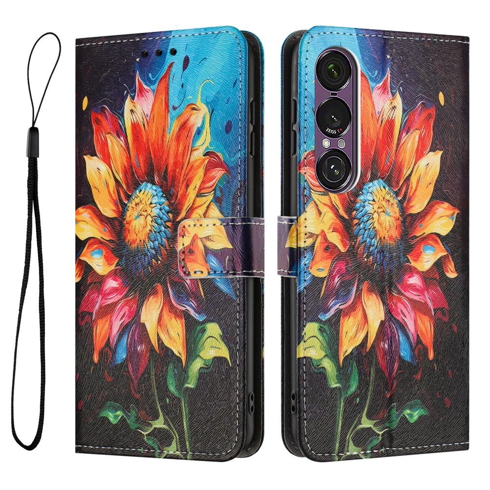  Sony Xperia 1 VII Fodral Med Tryck Solros