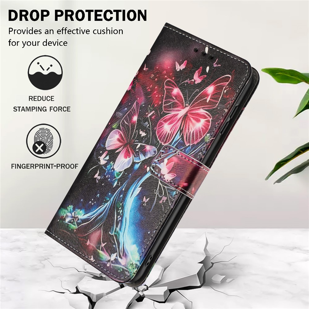  Sony Xperia 1 VII Fodral Med Tryck Fjäril / Träd