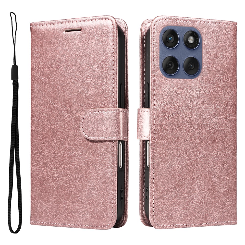  Motorola Edge 60 / 60 Pro / 60 Fusion Fodral Läder Roséguld
