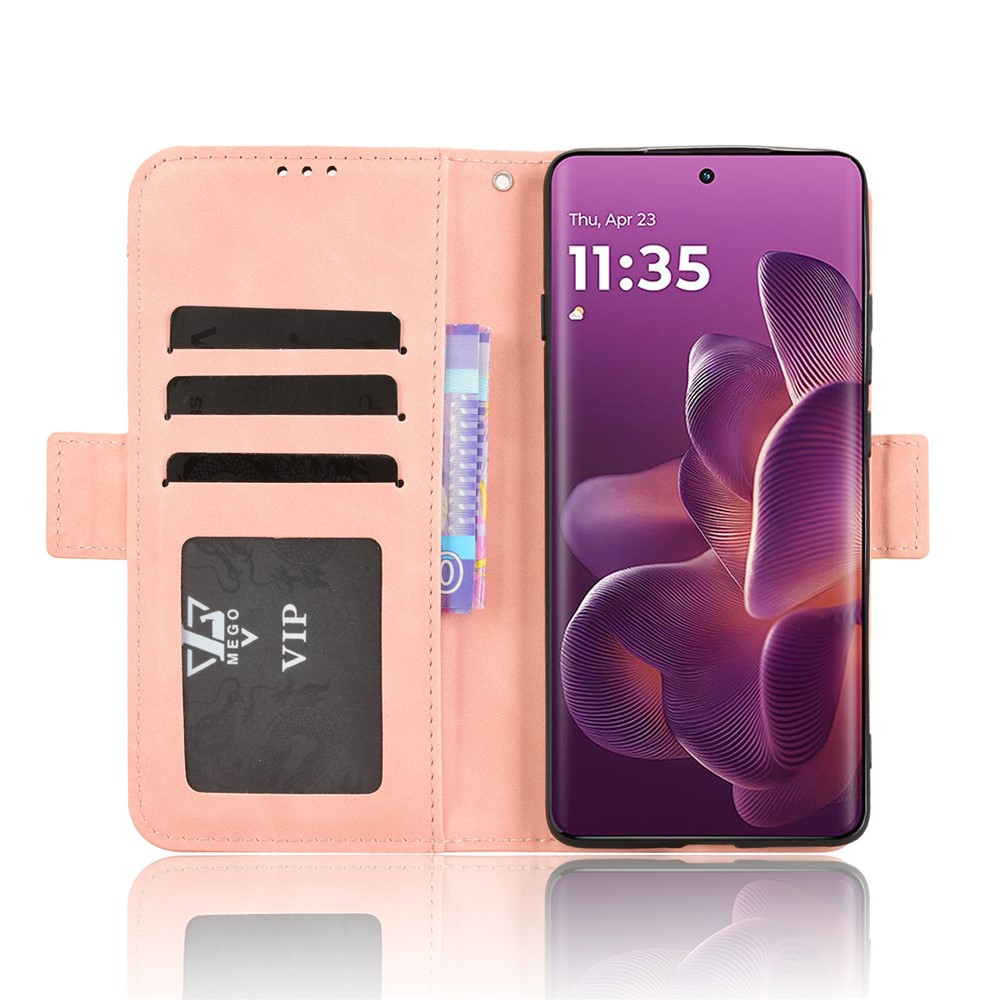  Motorola Edge 60 Pro Fodral Med Avtagbart Kortfodral Rosa