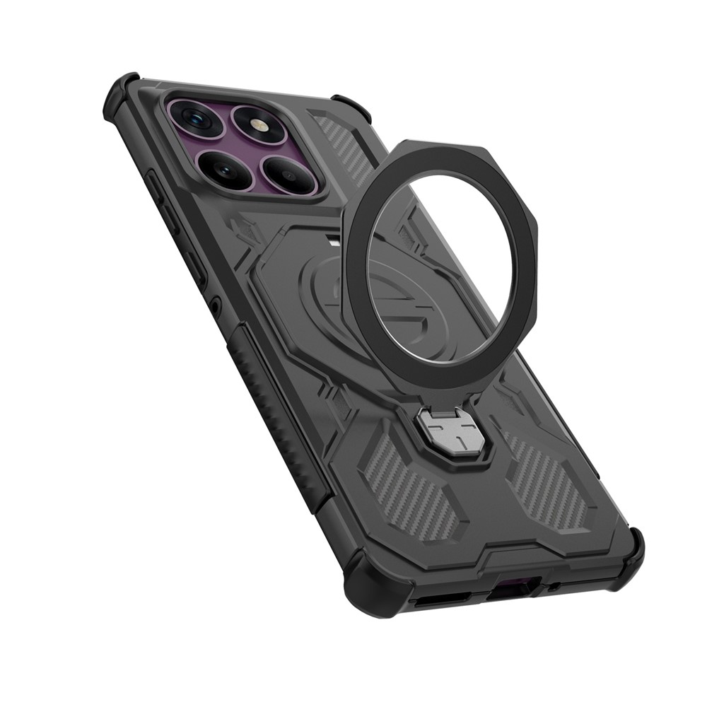  Motorola Edge 60 Pro Skal MagSafe Kickstand Hybrid Svart
