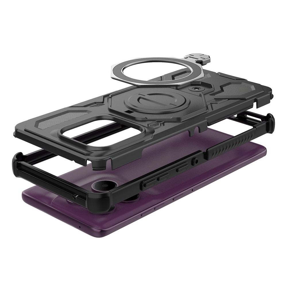  Motorola Edge 60 Pro Skal MagSafe Kickstand Hybrid Svart