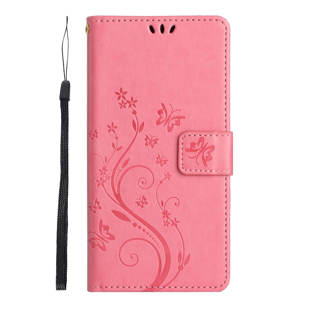  Sony Xperia 10 VII Fodral Med Blommigt Tryck Rosa